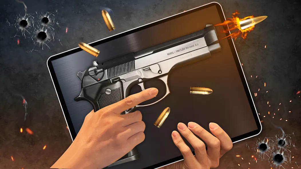 Gun Simulator 3D & Time Bomb  [МОД Бесконечные монеты] Screenshot 1