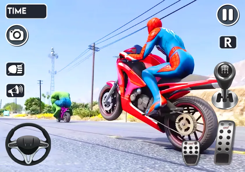 Spider Bike Stunt 3D Mega Ramp  [МОД Все открыто] Screenshot 1