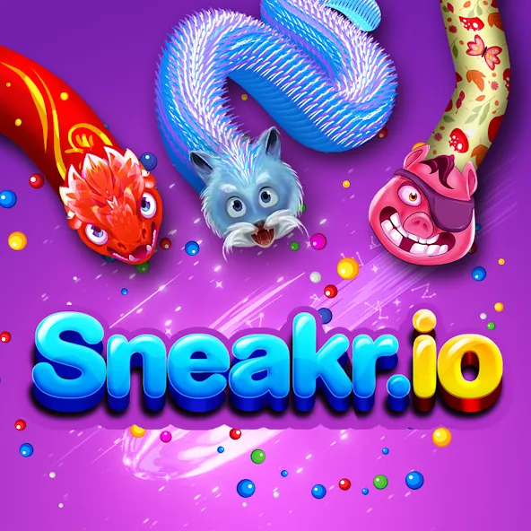 Sneak.io - Snake Game  [МОД Много монет] Screenshot 1