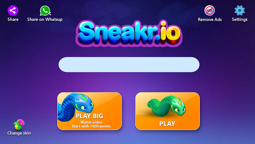 Sneak.io - Snake Game  [МОД Много монет] Screenshot 5