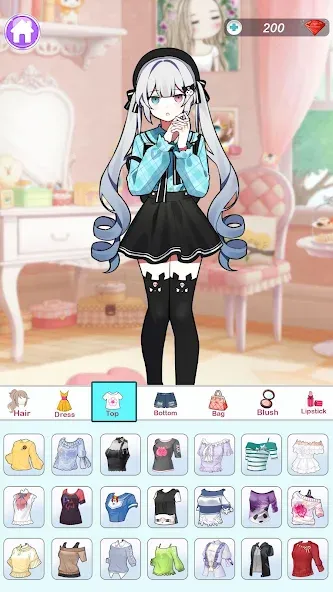 Anime Dress Up and Makeup Game  [МОД Много монет] Screenshot 3