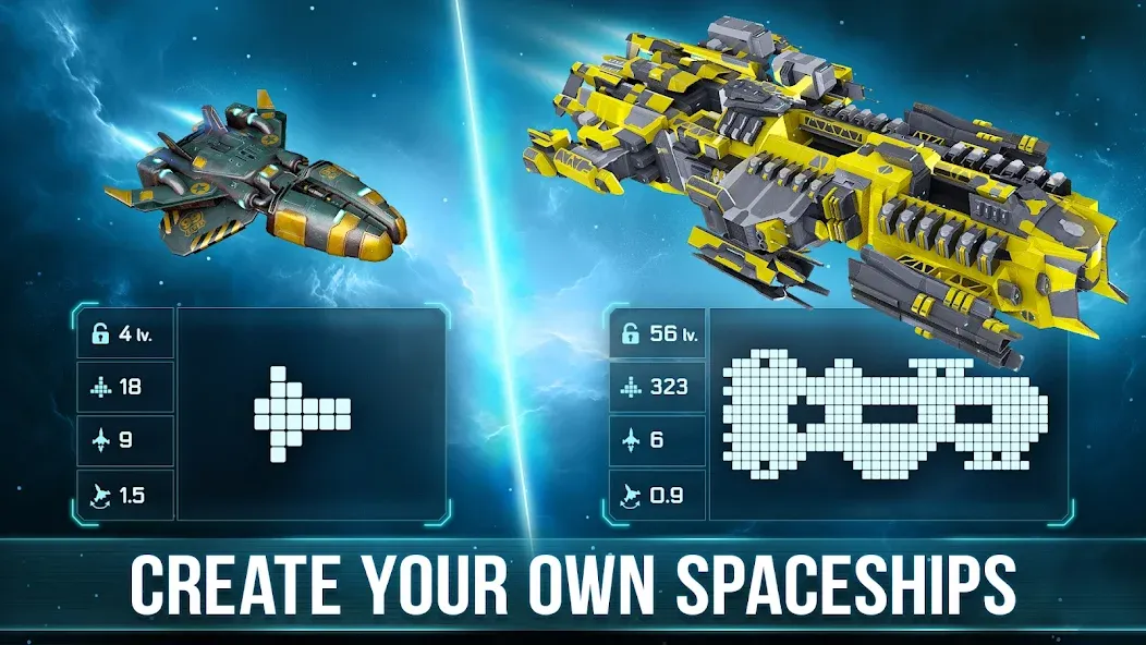 Space Arena: Construct & Fight (Спейс Арена)  [МОД Бесконечные монеты] Screenshot 1