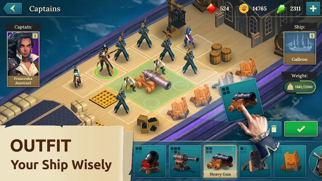 Pirate Ships・Build and Fight  [МОД Бесконечные монеты] Screenshot 2