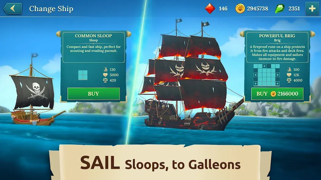 Pirate Ships・Build and Fight  [МОД Бесконечные монеты] Screenshot 3