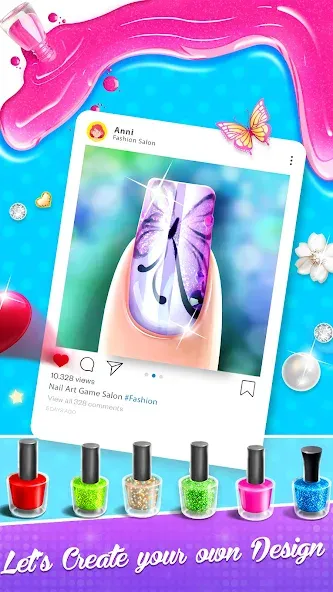 Nail Salon Fashion Makeup Game  [МОД Все открыто] Screenshot 4