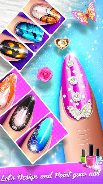 Nail Salon Fashion Makeup Game  [МОД Все открыто] Screenshot 5