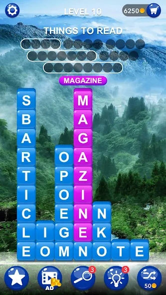 Word Tiles :Hidden Word Search  [МОД Много монет] Screenshot 2