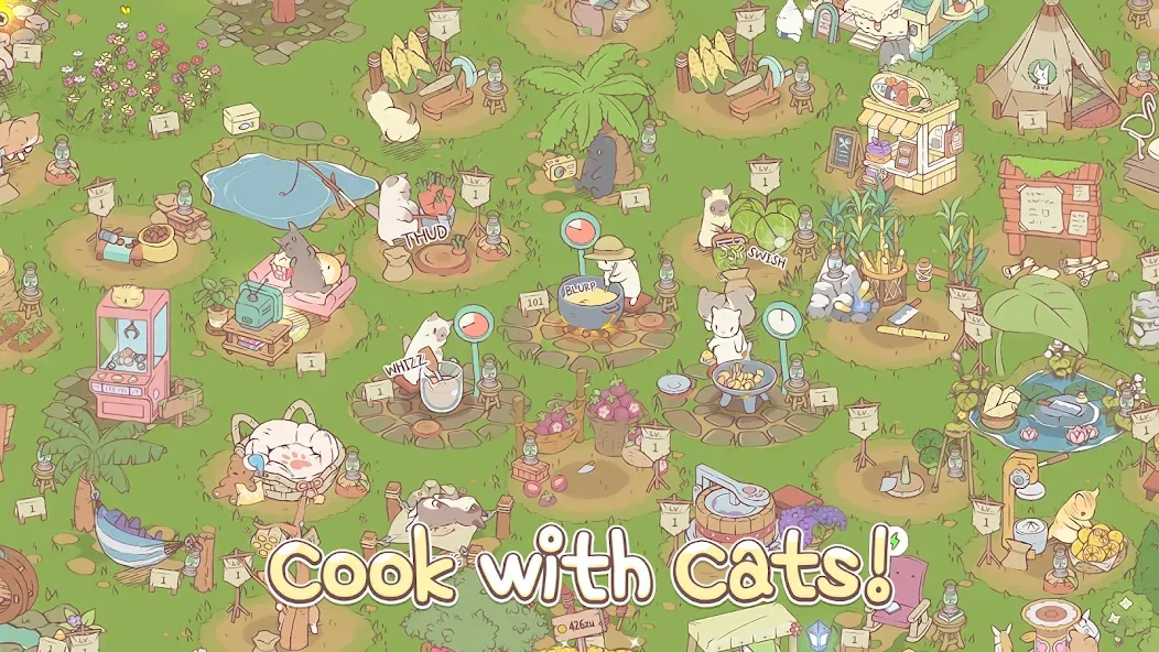 Cats & Soup - Cute Cat Game  [МОД Unlimited Money] Screenshot 2