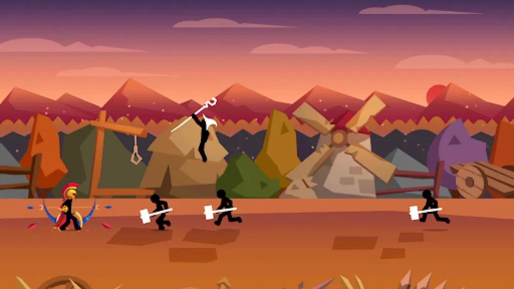 Stick Fight: Shadow Archer (Стк Файт)  [МОД Mega Pack] Screenshot 1