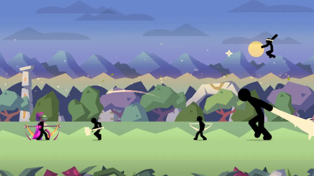 Stick Fight: Shadow Archer (Стк Файт)  [МОД Mega Pack] Screenshot 2