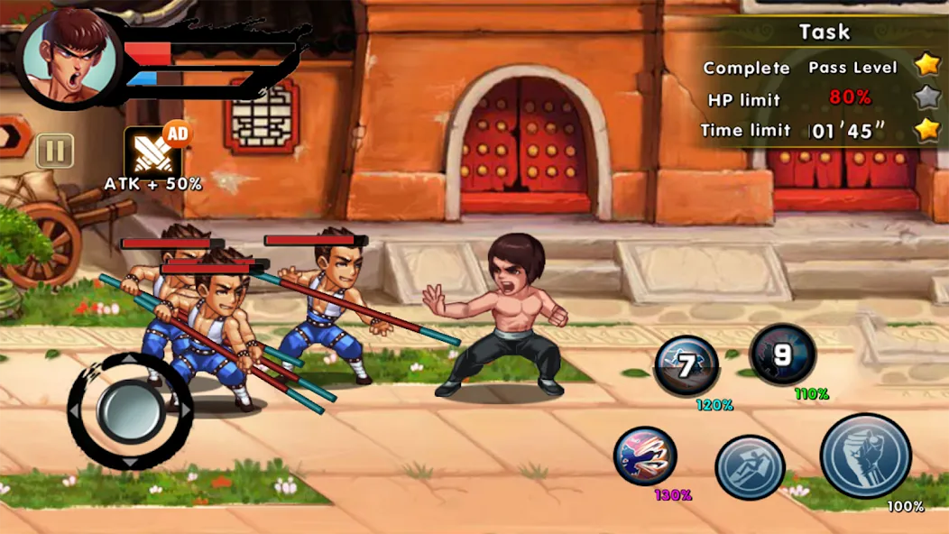 Kung Fu Attack: Final Fight (Кунгфу Атака)  [МОД Все открыто] Screenshot 2