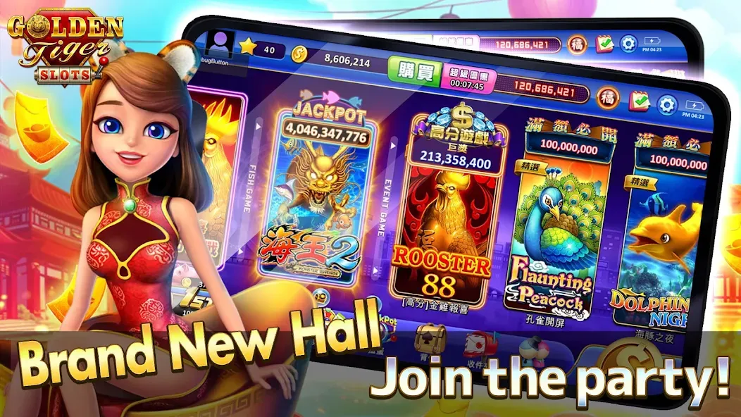 Diamond Slot - Slot Game (Голден Тигер Слотс)  [МОД Много монет] Screenshot 2