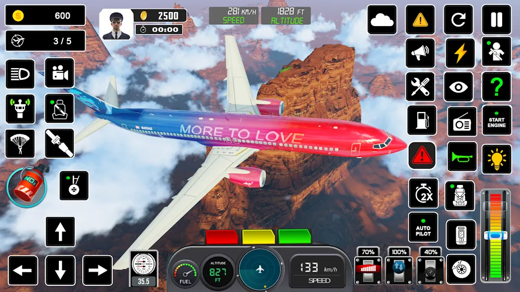 Pilot Flight Simulator Games  [МОД Меню] Screenshot 4