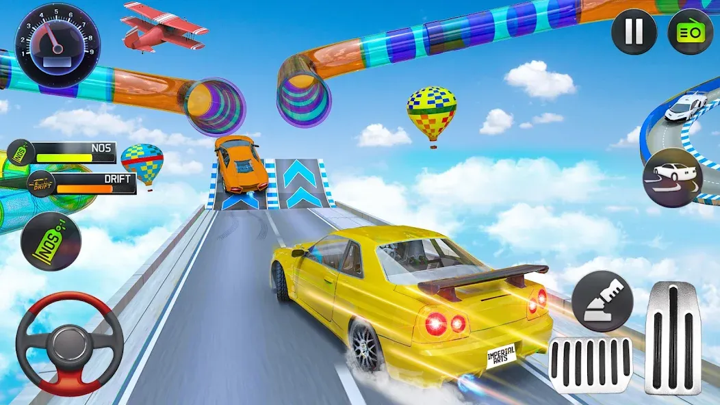 Mega Ramp Car Stunts Race Game  [МОД Много денег] Screenshot 2