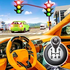 Взломанная Modern Car Driving School Game  [МОД Unlimited Money] - стабильная версия apk на Андроид