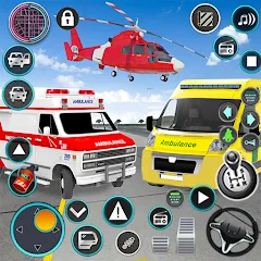 Скачать взлом Heli Ambulance Simulator Game  [МОД Много денег] - последняя версия apk на Андроид