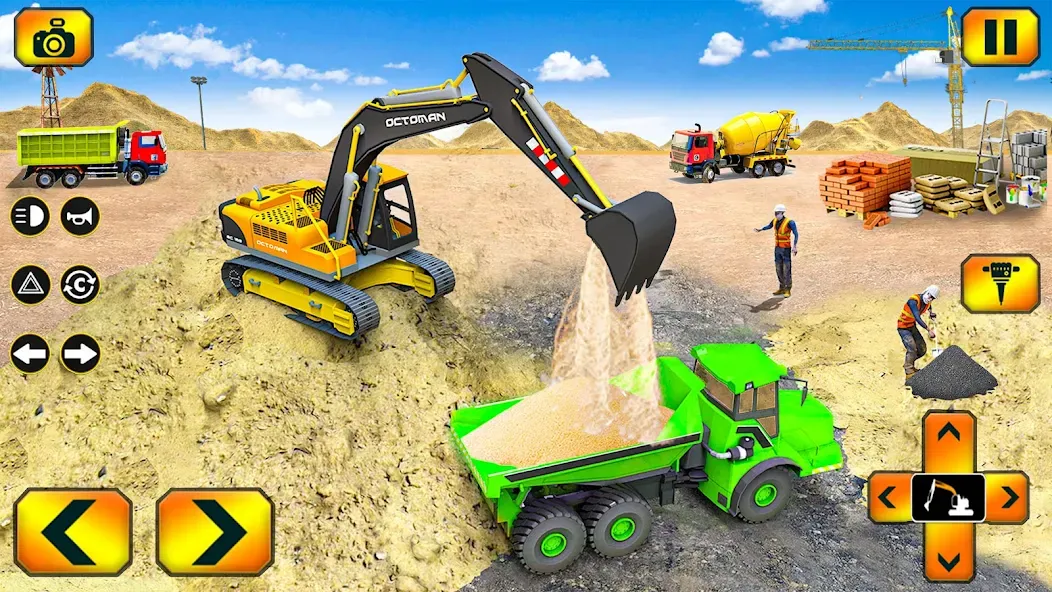 Sand Excavator Simulator Games  [МОД Бесконечные деньги] Screenshot 2