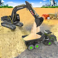 Взломанная Sand Excavator Simulator Games  [МОД Бесконечные деньги] - полная версия apk на Андроид