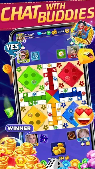 Online Ludo Game Multiplayer (Лудо Мастер Лудо Дайс Кинг)  [МОД Все открыто] Screenshot 2