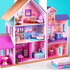 Взлом Doll House Design Doll Games (Дизайн кукольного домика игры с куклами)  [МОД Unlimited Money] - последняя версия apk на Андроид