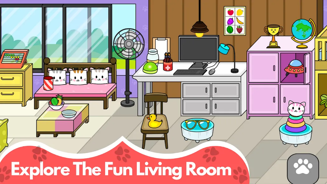 My Cat Town - Cute Kitty Games  [МОД Mega Pack] Screenshot 2