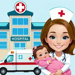 Скачать взлом My Hospital Town Doctor Games  [МОД Много денег] - стабильная версия apk на Андроид