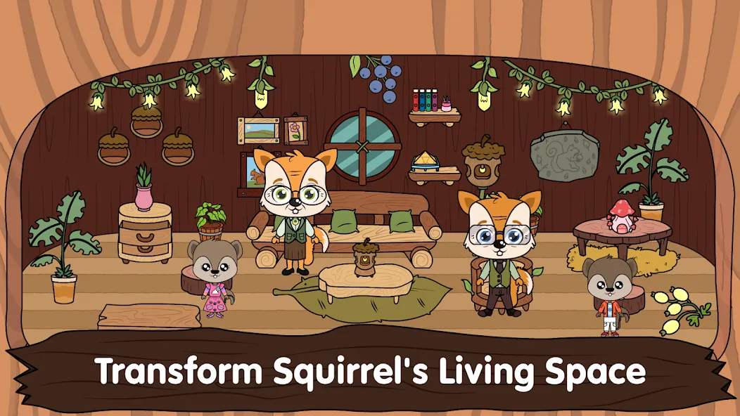 Animal Town - My Squirrel Home  [МОД Unlimited Money] Screenshot 1