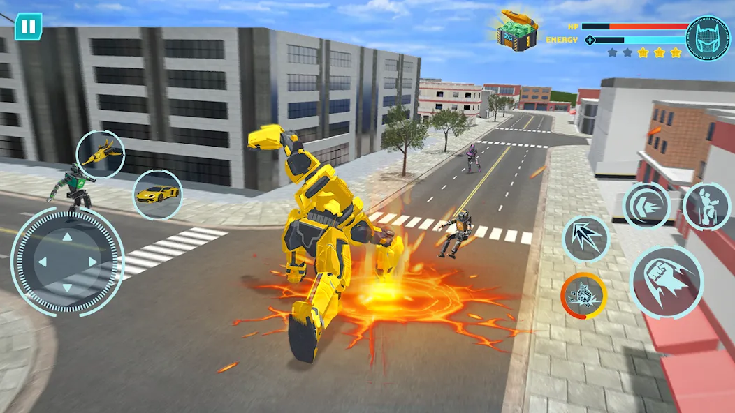 Robot Game: Transform & Fight (Робот Игра Трансформация Автомобиля)  [МОД Меню] Screenshot 4