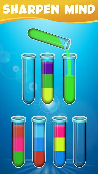 Water Sort Color Sorting games (Вотер Сорт Колор Сортинг гейм)  [МОД Mega Pack] Screenshot 1