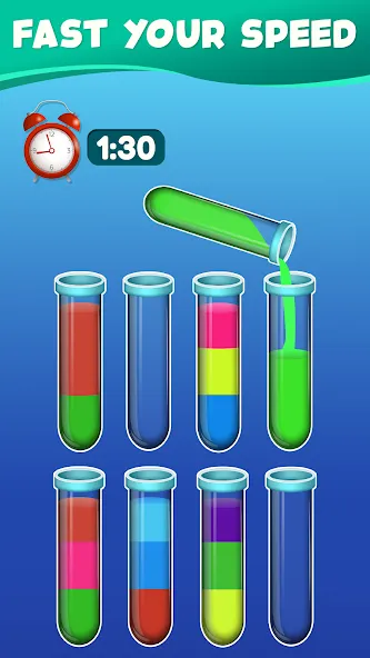 Water Sort Color Sorting games (Вотер Сорт Колор Сортинг гейм)  [МОД Mega Pack] Screenshot 4