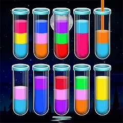 Скачать взлом Water Sort Color Sorting games (Вотер Сорт Колор Сортинг гейм)  [МОД Mega Pack] - стабильная версия apk на Андроид