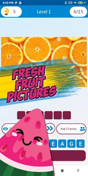 Guess the fruit name game  [МОД Много монет] Screenshot 4