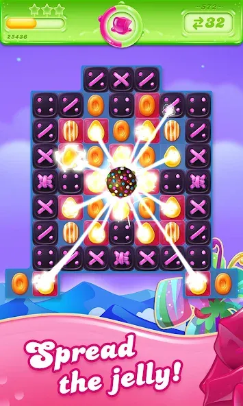 Candy Crush Jelly Saga (Кенди Краш Джелли Сага)  [МОД Бесконечные деньги] Screenshot 1