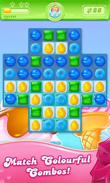 Candy Crush Jelly Saga (Кенди Краш Джелли Сага)  [МОД Бесконечные деньги] Screenshot 2