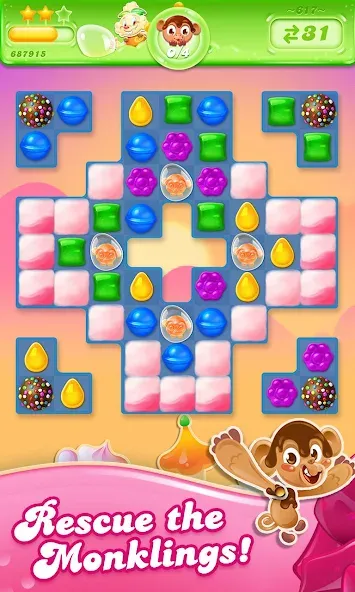 Candy Crush Jelly Saga (Кенди Краш Джелли Сага)  [МОД Бесконечные деньги] Screenshot 3