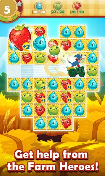 Farm Heroes Saga (Фарм Хероус Сага)  [МОД Бесконечные монеты] Screenshot 3