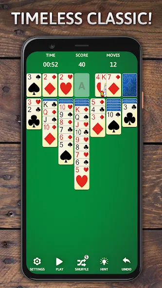 Solitaire Classic Era Games  [МОД Бесконечные монеты] Screenshot 1