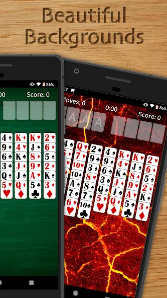 FreeCell Solitaire Classic (Фрисел Солитер Классик)  [МОД Unlocked] Screenshot 2