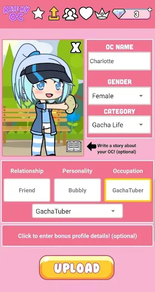 Rate My OC (Рейт Май ОК)  [МОД Unlocked] Screenshot 2