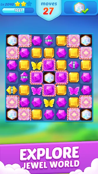 Jewel Crush™ - Match 3 Legend  [МОД Много монет] Screenshot 4