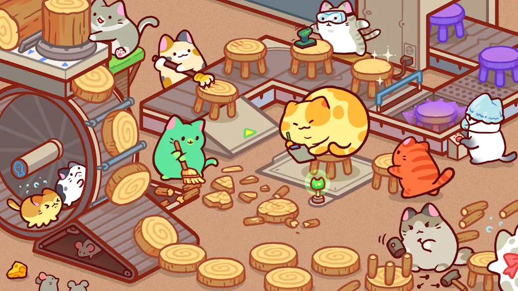 Kitty Cat Tycoon (Китти Кэт Тайкун)  [МОД Бесконечные монеты] Screenshot 1