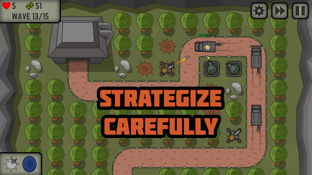 Tactical War: Tower Defense  [МОД Много денег] Screenshot 1