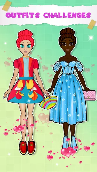 Paper Doll Dress up Games  [МОД Меню] Screenshot 3