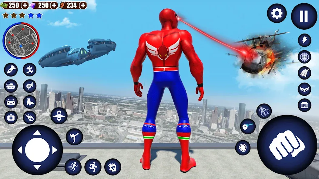 Flying Superhero Robot Games (Флайинг Супергерой Робот Игры)  [МОД Все открыто] Screenshot 3