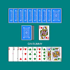 Взломанная Gin Rummy (Джин Рамми)  [МОД Все открыто] - последняя версия apk на Андроид