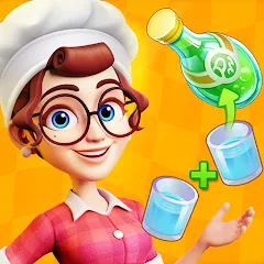 Скачать взломанную Merge Cooking:Theme Restaurant  [МОД Все открыто] - последняя версия apk на Андроид