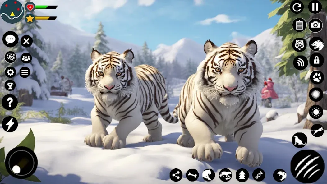 Arctic White Tiger Family Sim  [МОД Много денег] Screenshot 2