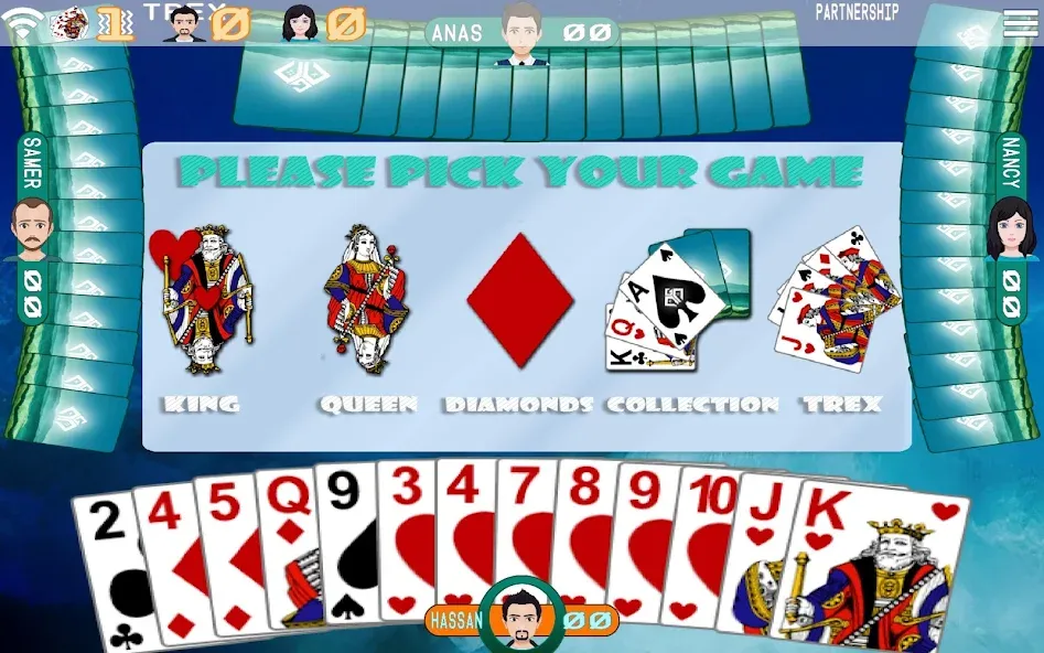 Golden Card Games Tarneeb Trix (Голден Кард Геймс Тарниб Трикс)  [МОД Много денег] Screenshot 3