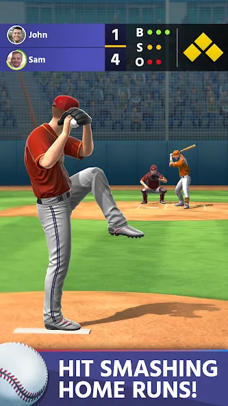 Baseball: Home Run Sports Game (Бейсбол)  [МОД Много монет] Screenshot 2