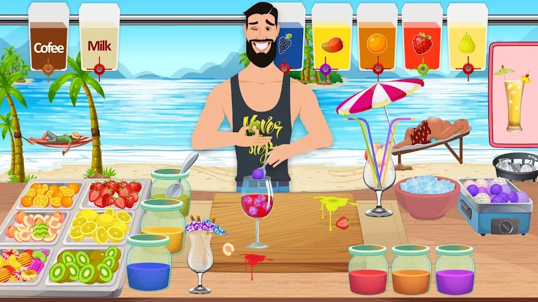 Boba cocktail:DIY recipe games  [МОД Много монет] Screenshot 2